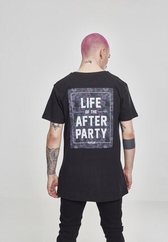 Mister Tee Shirt 'Afterparty' in Zwart