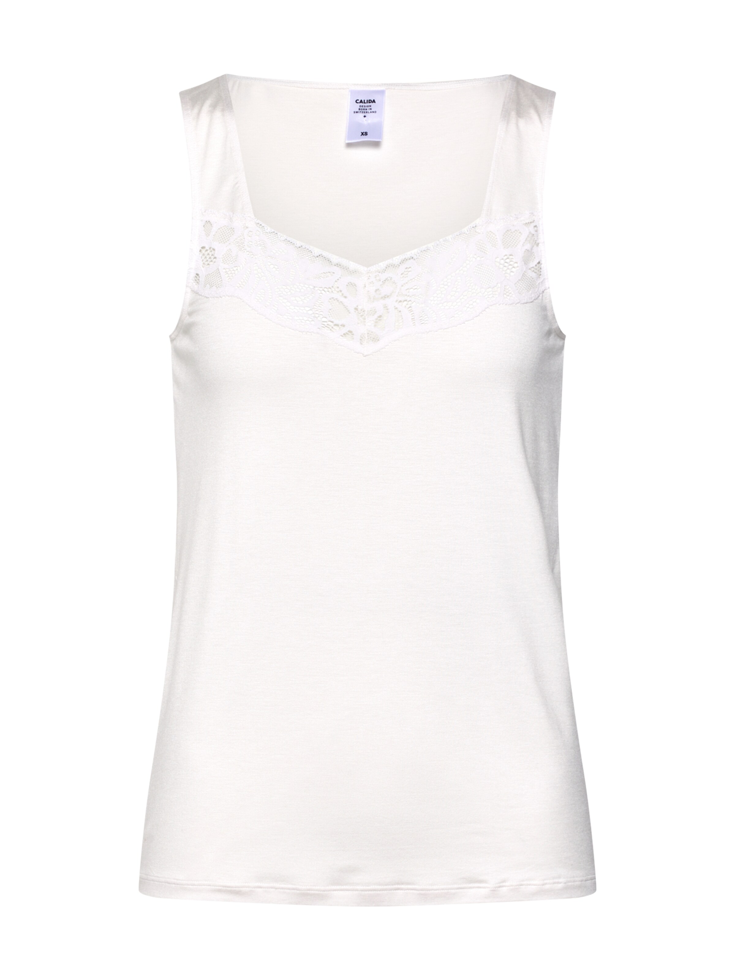 CALIDA - Onderhemd 'Silky Modal' in de kleur Wit