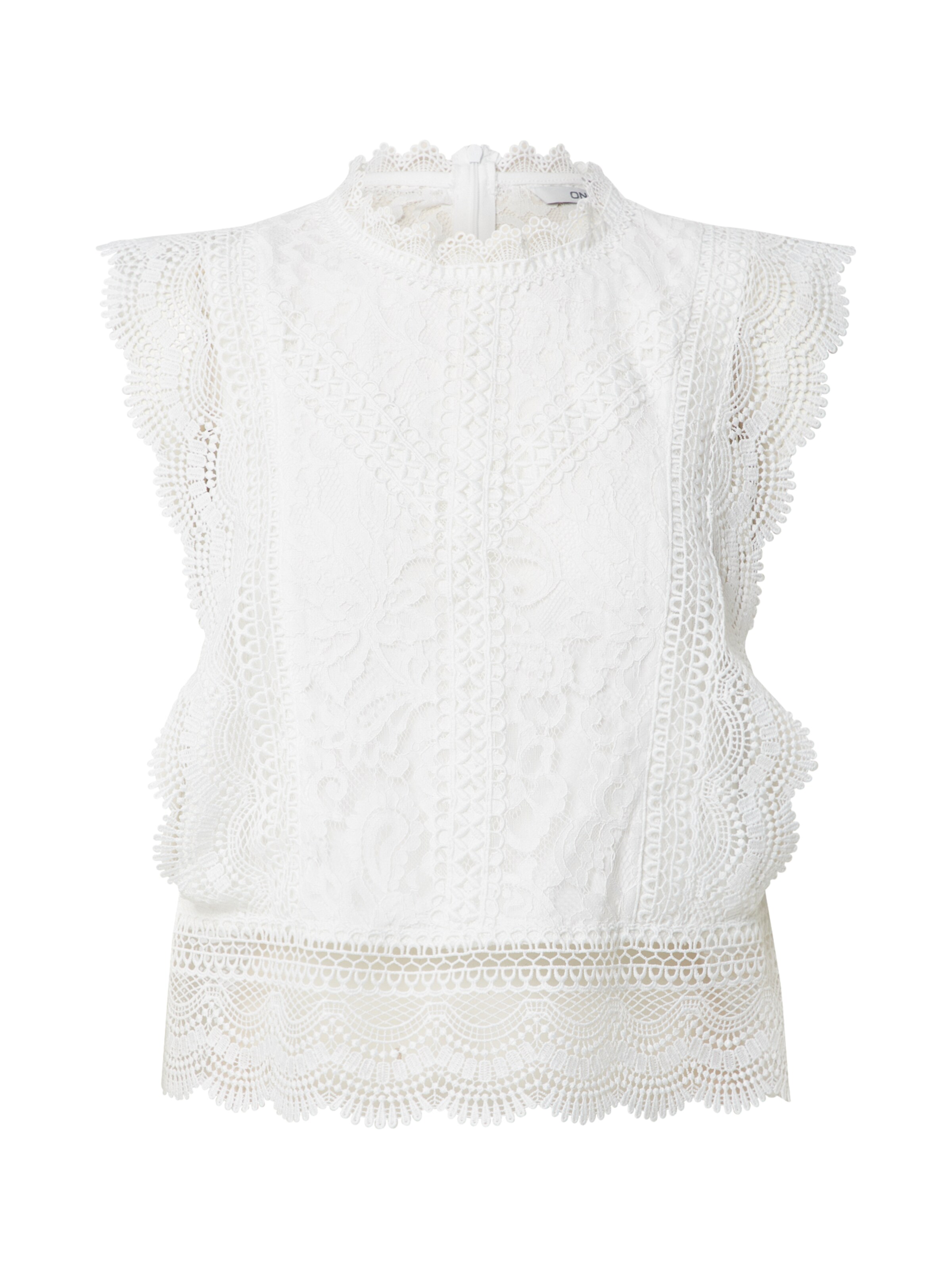 ONLY Blusentop 'ONLKaro' in Weiß: Vorderseite