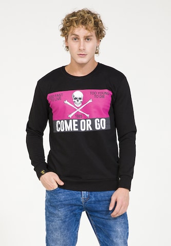 PLUS EIGHTEEN Sweatshirt in Zwart: voorkant