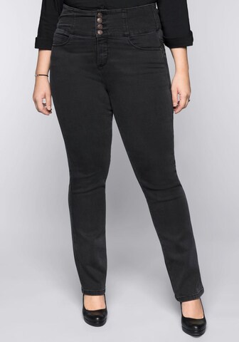 SHEEGO Slimfit Jeans in Schwarz: predná strana