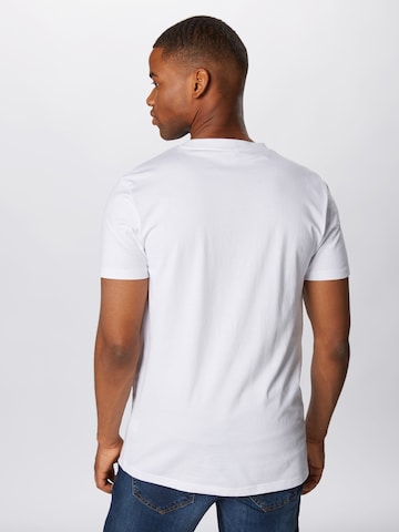Urban Classics - Camiseta 'Check Panel' en blanco: atrás