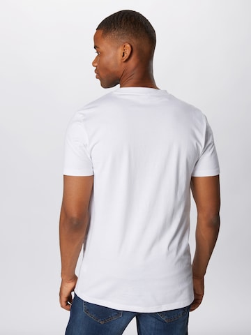 T-Shirt 'Check Panel' Urban Classics en blanc : derrière