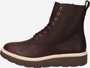 CLARKS Lace-Up Ankle Boots 'Trace Pine' in Red