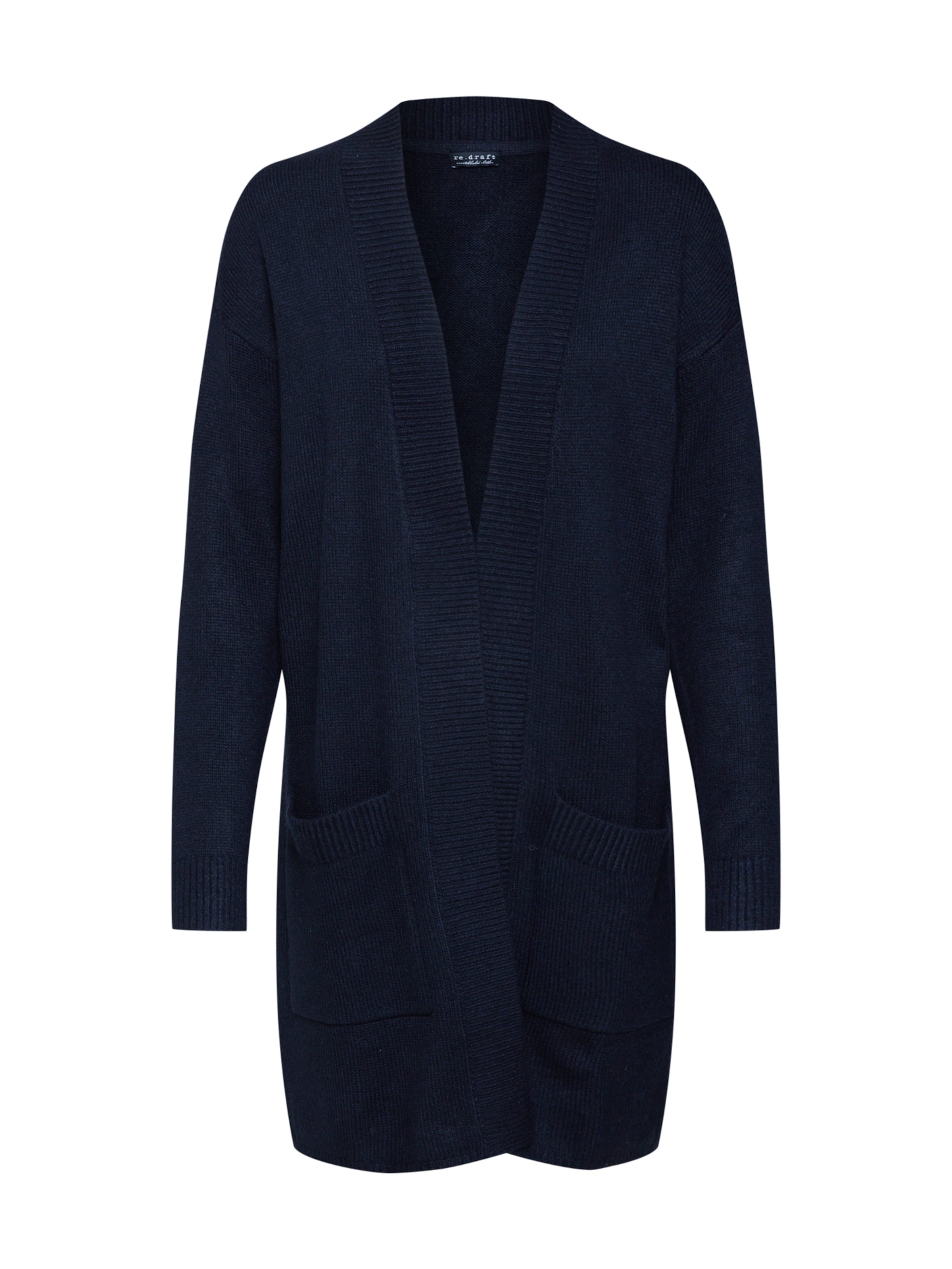 re.draft - Gebreid vest in de kleur Nachtblauw