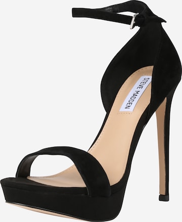 STEVE MADDEN - Sandálias com tiras 'SARAH' em preto: frente