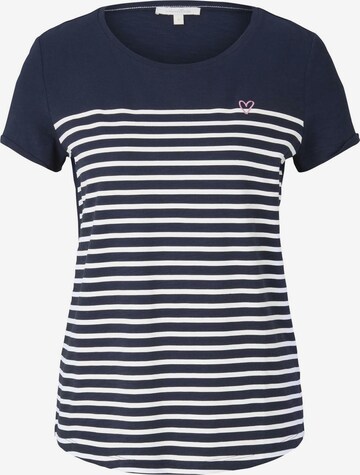 T-shirt TOM TAILOR DENIM en bleu : devant