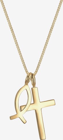 ELLI Necklace 'Fisch, Kreuz' in Gold