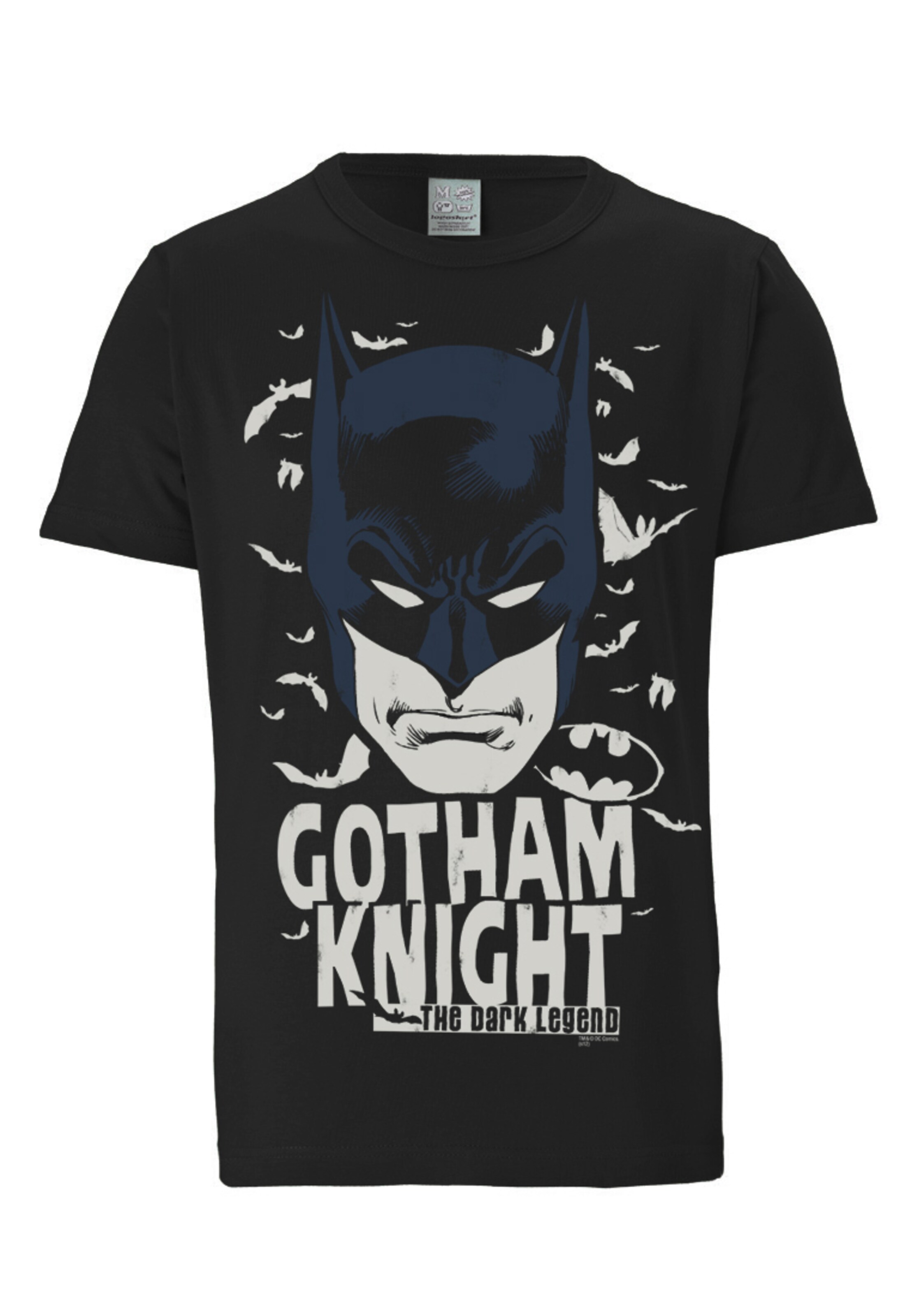 LOGOSHIRT Shirt 'Batman - Gotham Knight' in Black: front