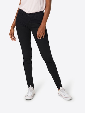 LEVI'S ® Slimfit Jeans 'Innovation Super Skinny' in Zwart: voorkant