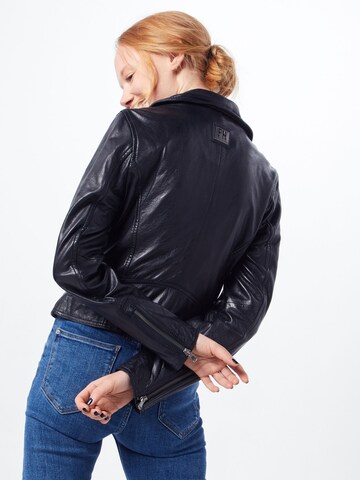 FREAKY NATION Lederjacke 'Bali' in Schwarz: zadná strana