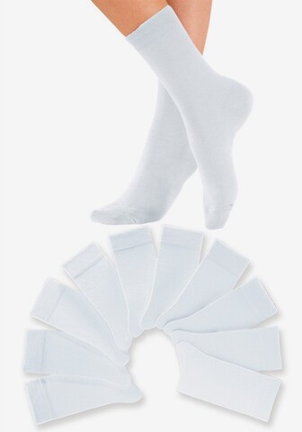 H.I.S Regular Socks in White: front