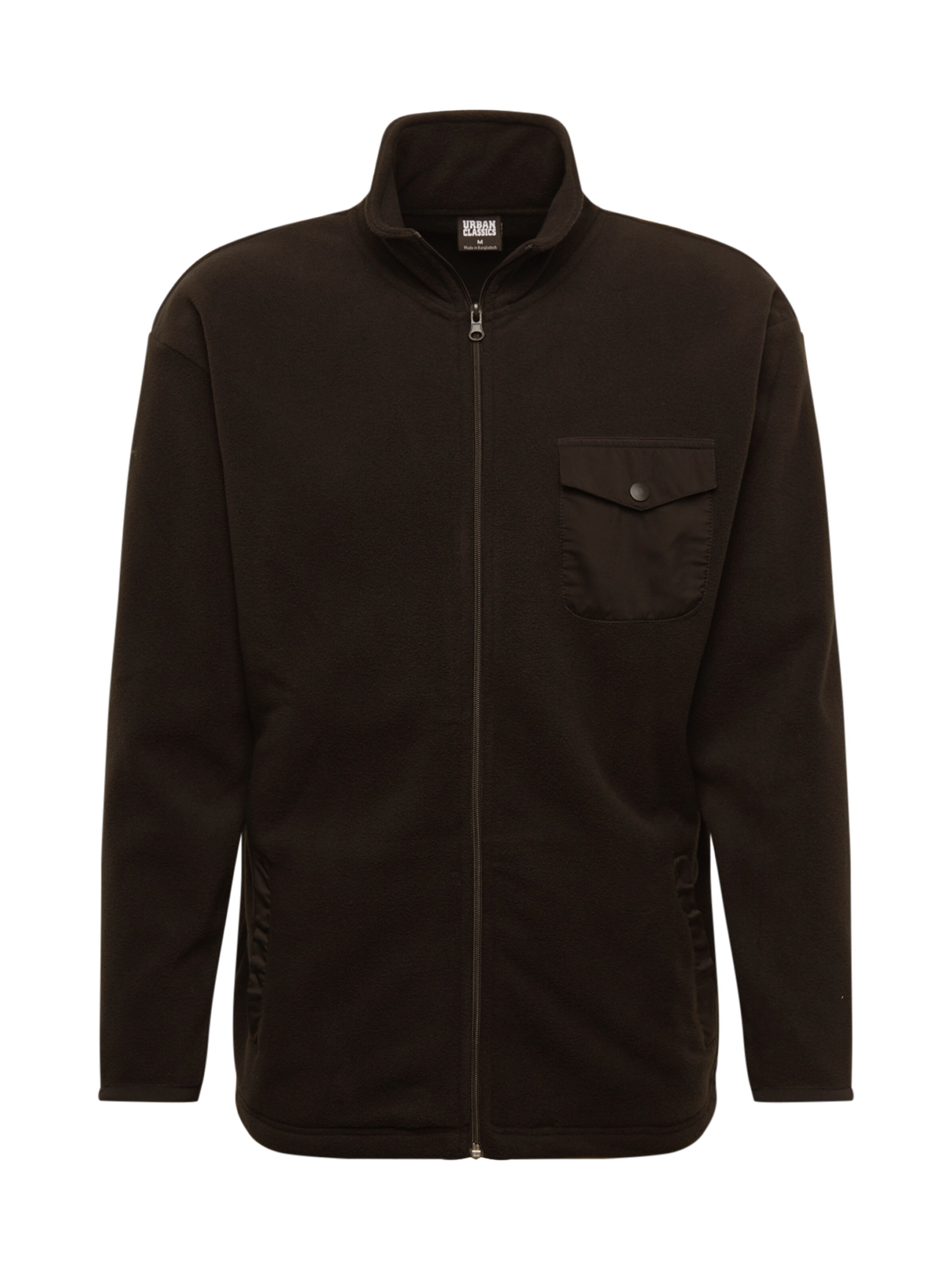 Urban Classics - Fleece jas 'Polar' in de kleur Zwart