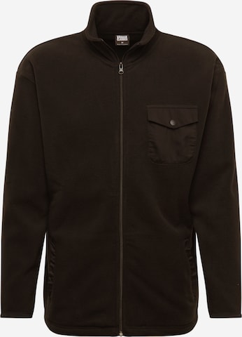 Urban Classics Fleece jas 'Polar' in Zwart: voorkant