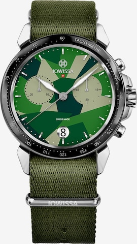 JOWISSA Analoog horloge 'LeWy 15' Swiss Men' in Groen: voorkant