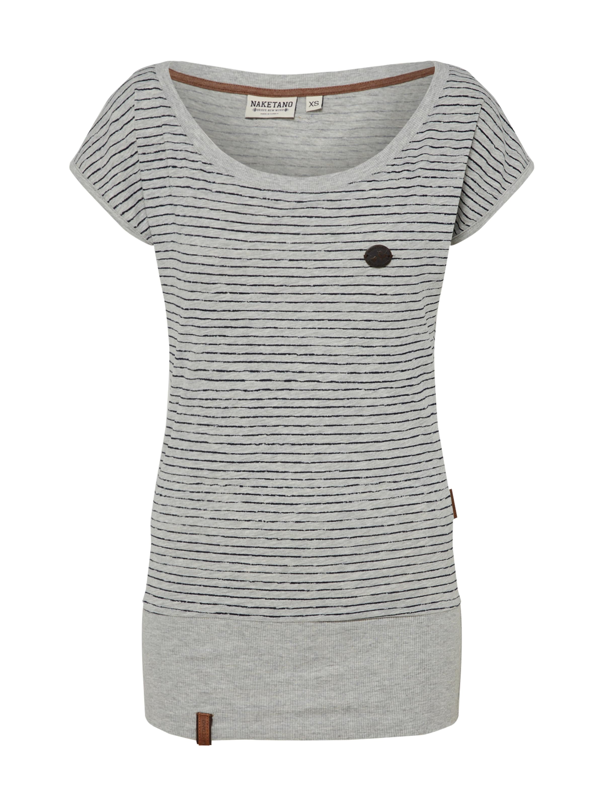 naketano - Shirt 'Wolle Dizzy' in de kleur Grijs gemêleerd