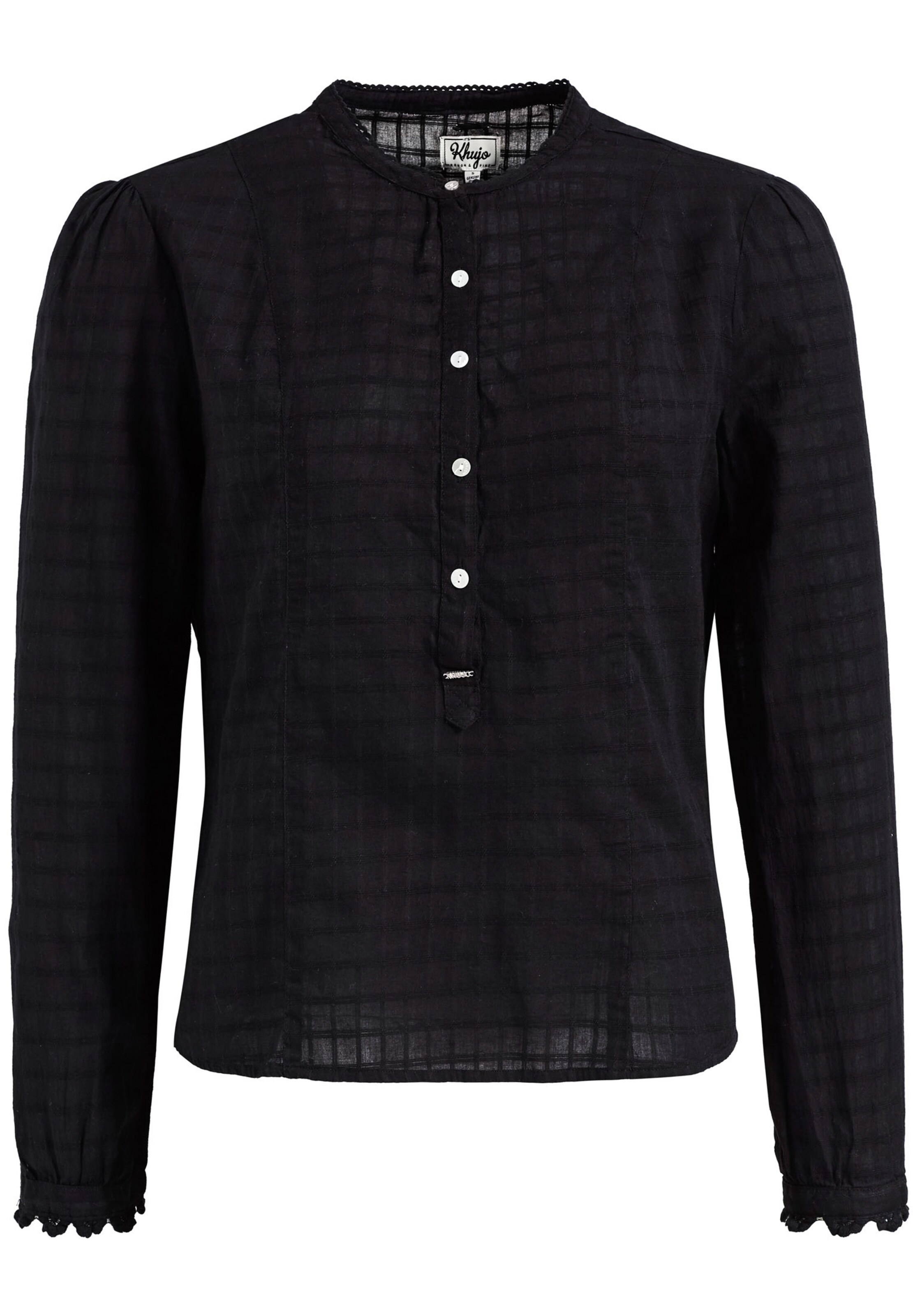 khujo - Hemdbluse 'AGENA' in schwarz