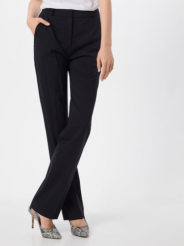 HUGO Red Regular Pleated Pants in Black