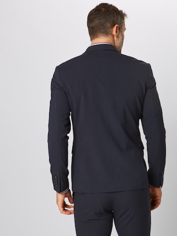 Lindbergh Slimfit Pak in Blauw: terug