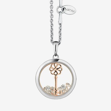 Astra Necklace 'LUCKY KEY' in Silver: front