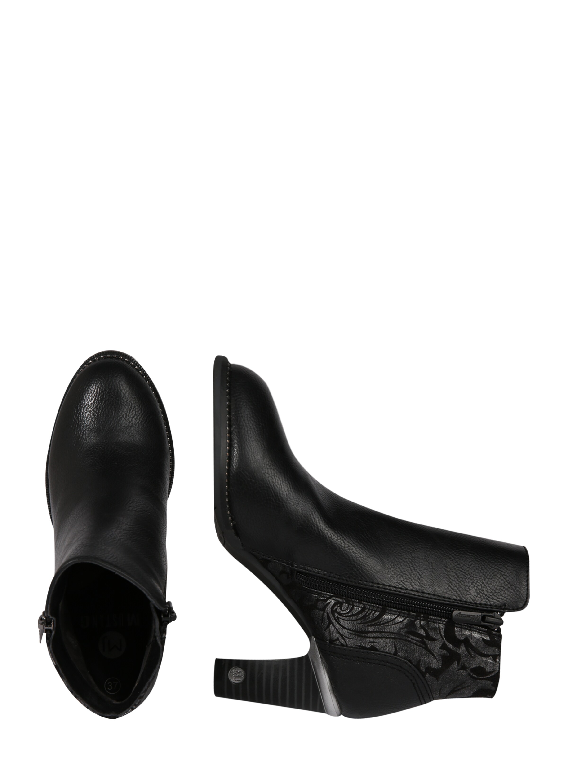 MUSTANG Členkové čižmy - Čierna: bočná strana