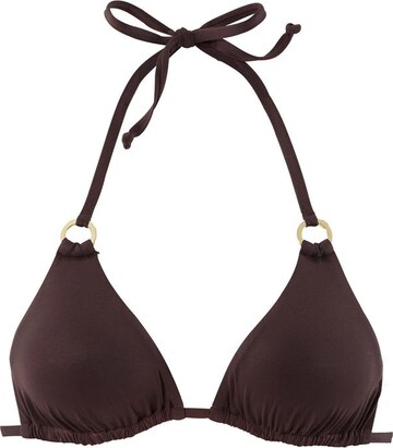 LASCANA Triangel Bikinitop in Bruin