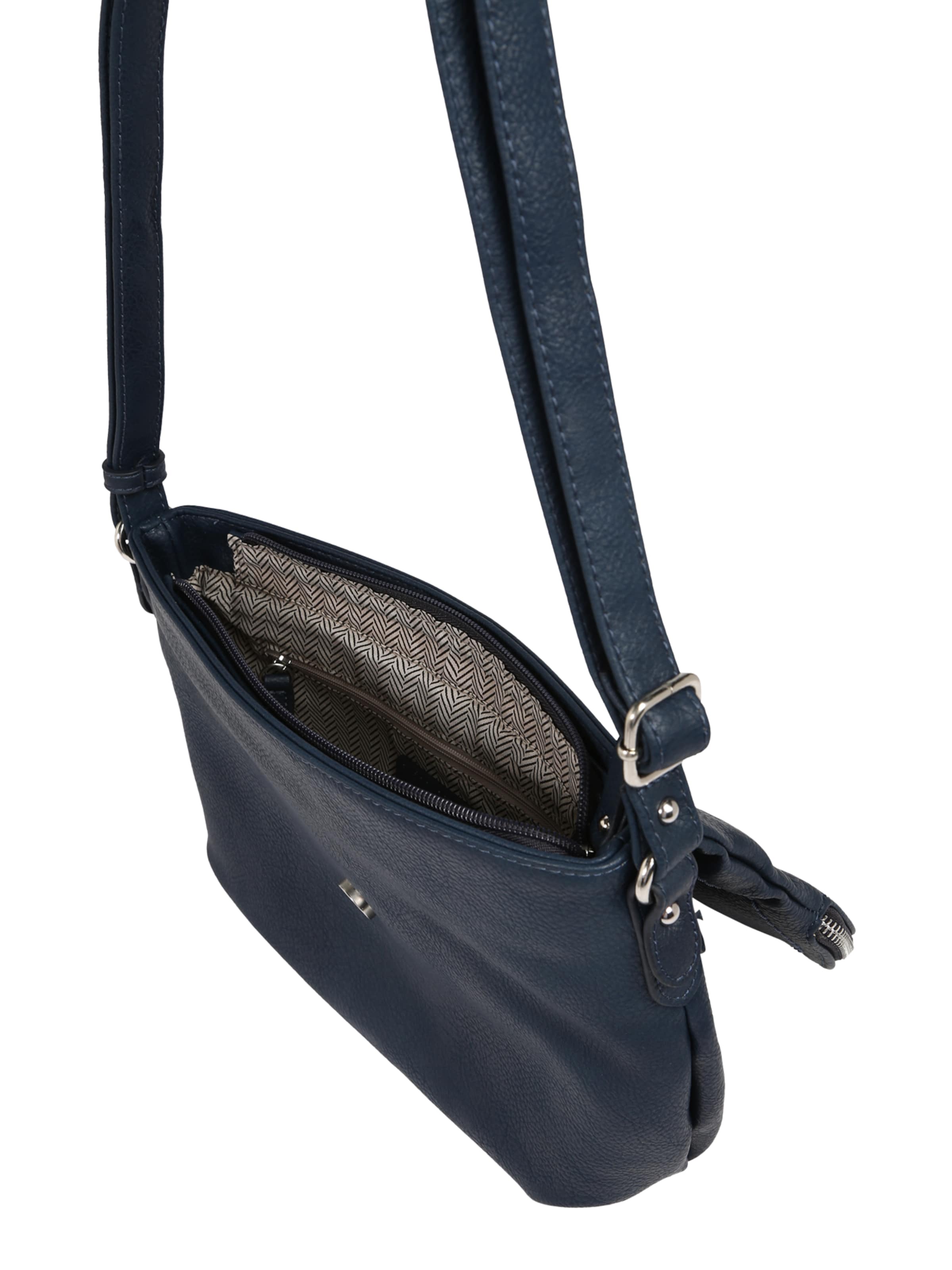 TOM TAILOR Olkalaukku 'Lari' värissä sininen: yläosa