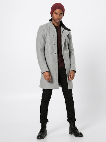 Only & Sons Between-seasons coat 'Oskar' in Grey