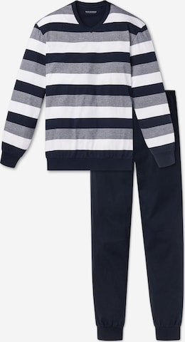 SCHIESSER - Pijama largo en azul: frente