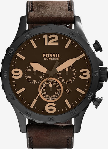 FOSSIL Chronograph 'NATE' in Braun: front
