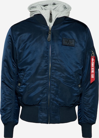 ALPHA INDUSTRIES Between-Season Jacket 'MA-1 D-Tec' in Blue: front