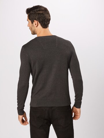 Coupe regular Pull-over TOM TAILOR en noir : derrière