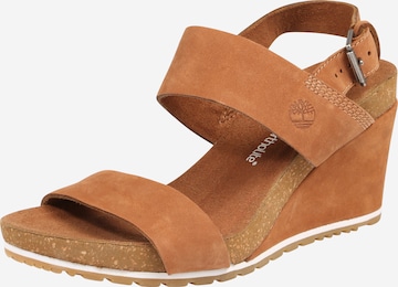 TIMBERLAND Strap Sandals 'Capri Sunset' in Brown: front