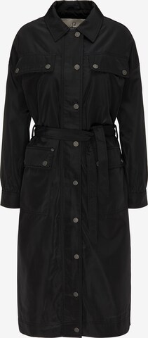 DREIMASTER Between-Seasons Coat in Black: front