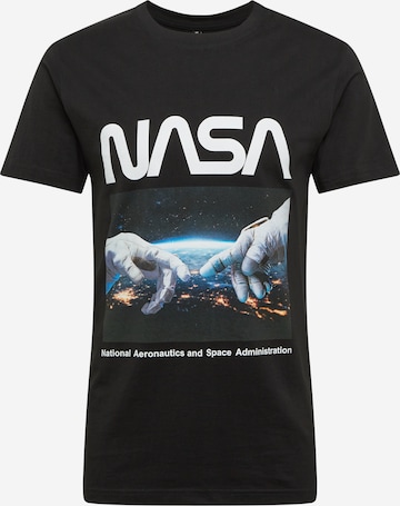 Mister Tee Shirt 'Nasa' in Zwart: voorkant