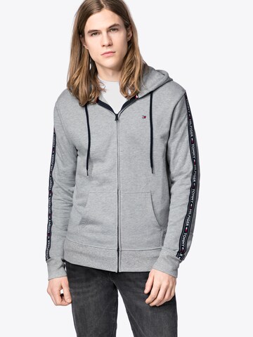 TOMMY HILFIGER - Sudadera con cremallera en gris: frente