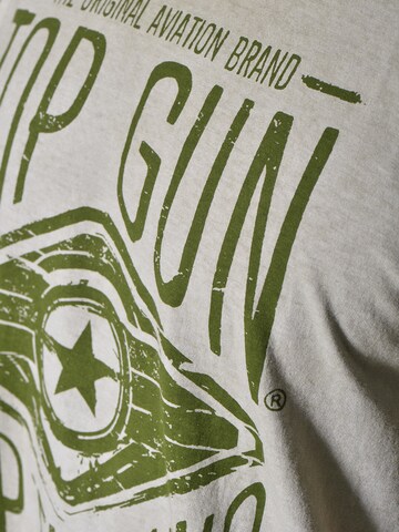 TOP GUN Shirt 'Growl' in Green