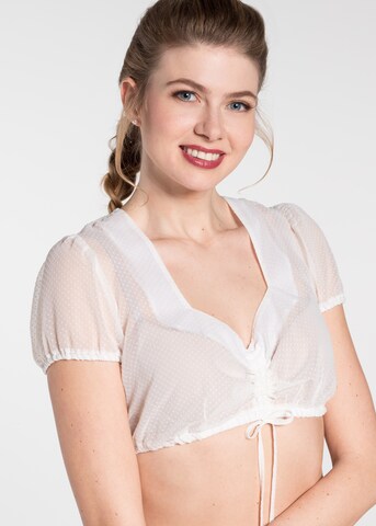 SPIETH & WENSKY Traditional Blouse 'Kanone' in White: front