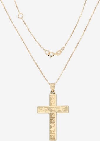 FIRETTI Necklace 'Kreuz mit Mäander-Muster' in Yellow