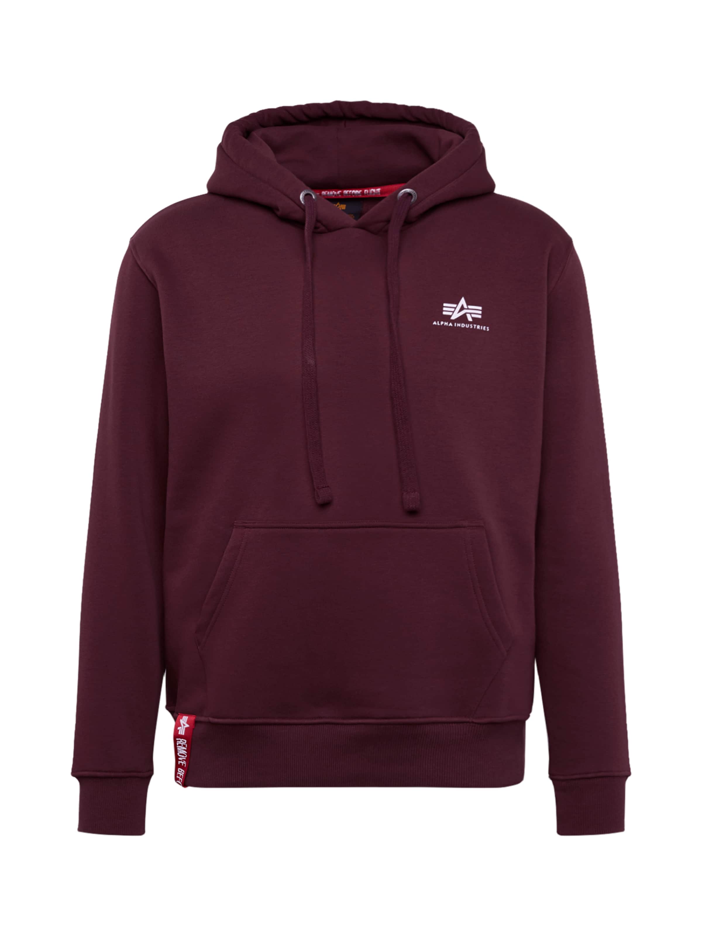 Sweat-shirt ALPHA INDUSTRIES en rouge : devant