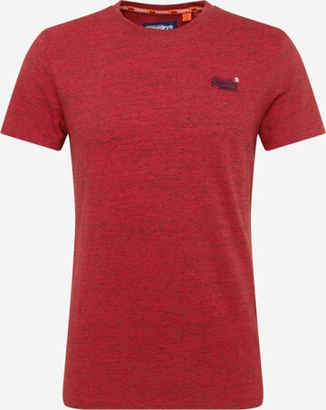 T-Shirt Superdry en rouge : devant