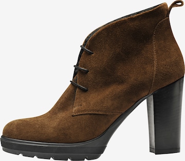 EVITA Lace-Up Ankle Boots in Brown