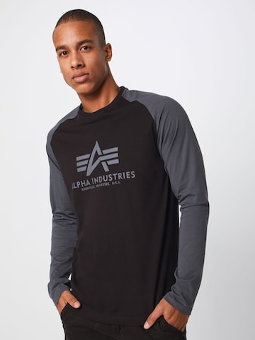 ALPHA INDUSTRIES Shirt in Black: front