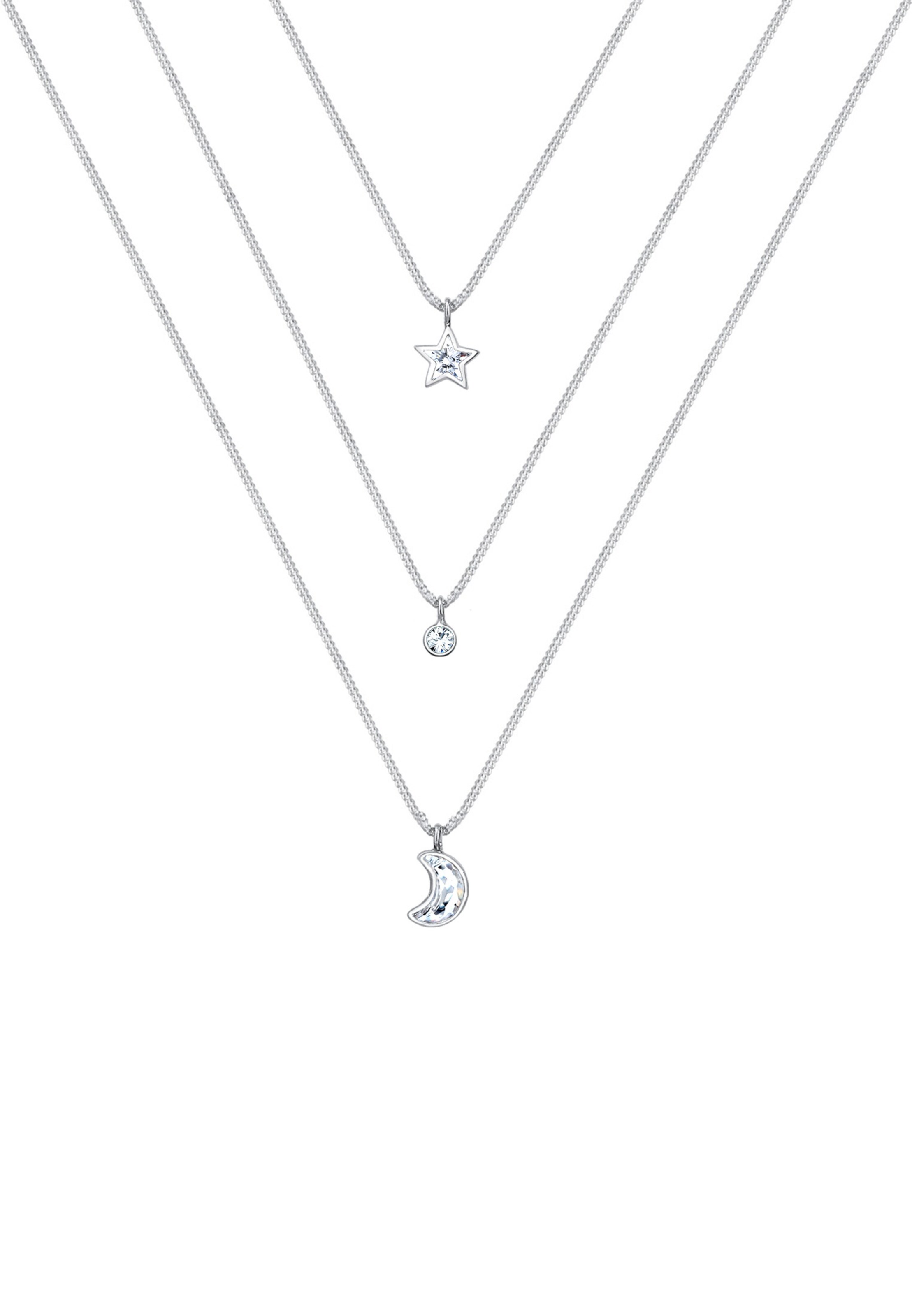 ELLI Ketting 'Astro' in Zilver: voorkant