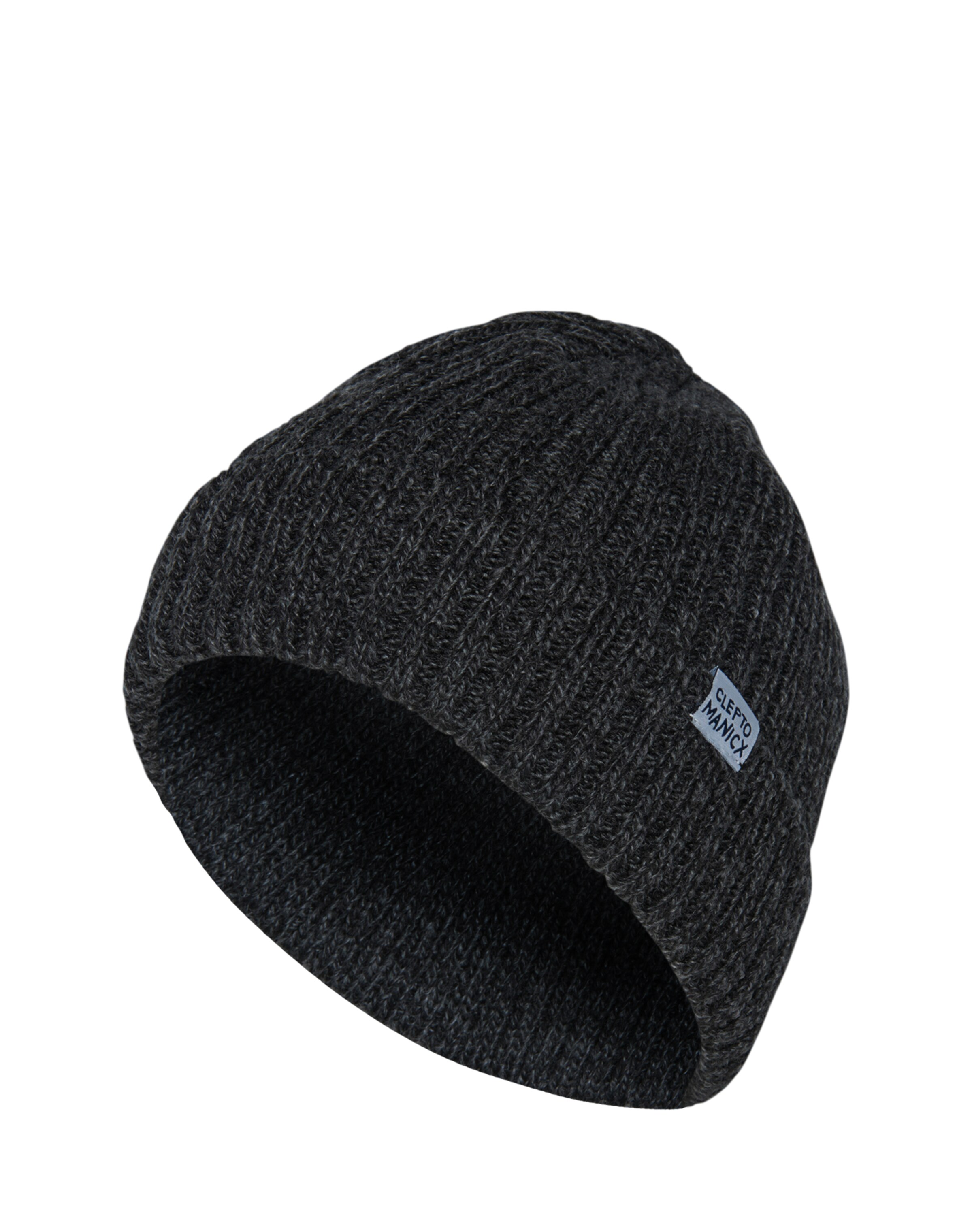 Cleptomanicx Beanie in Grey: front