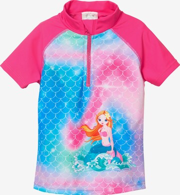 PLAYSHOES UV-suoja 'Schwimmshirt + Badehose' värissä vaaleanpunainen