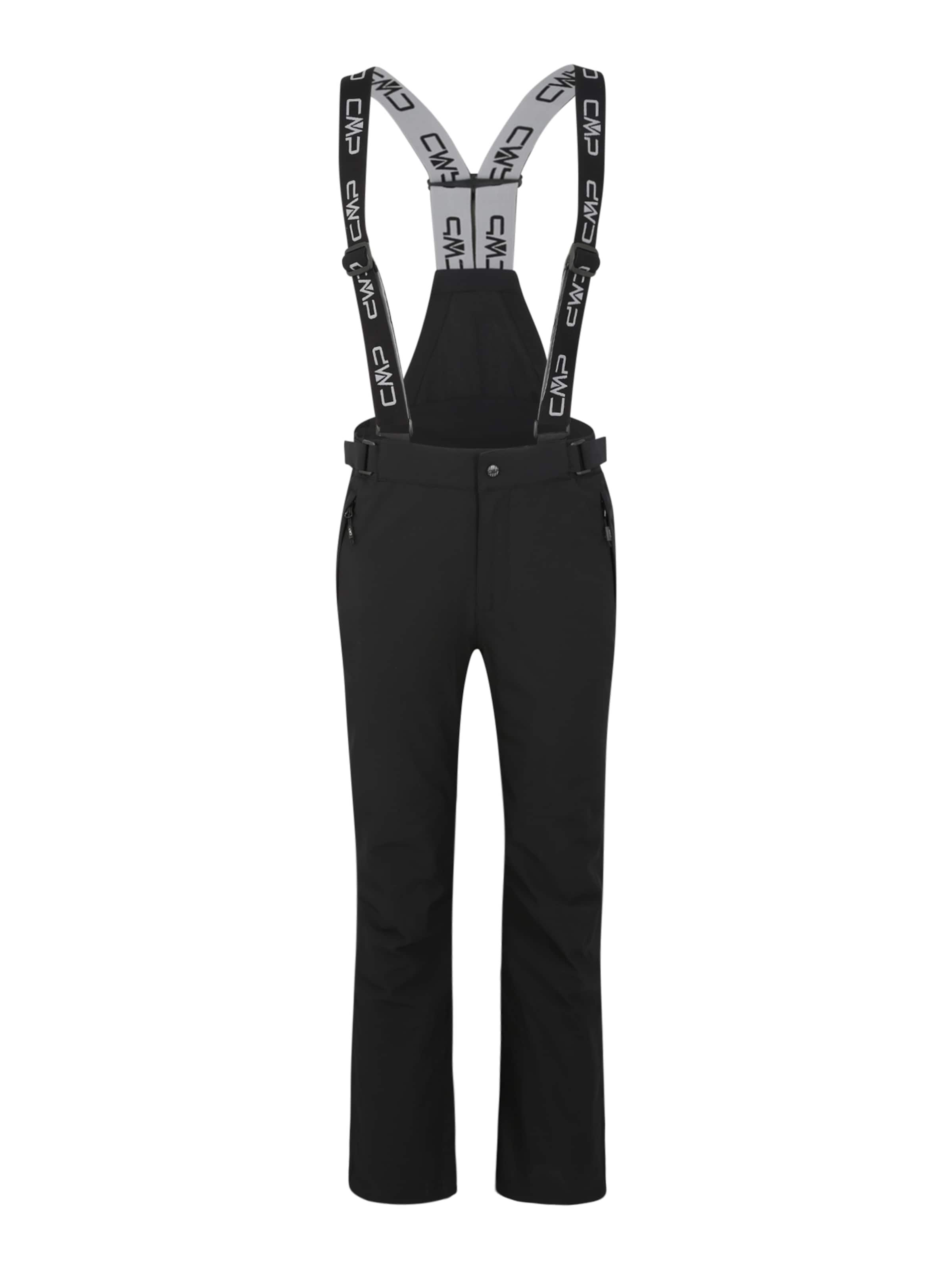 CMP Regular Outdoorhose 'Salopette' in Schwarz: Vorderseite