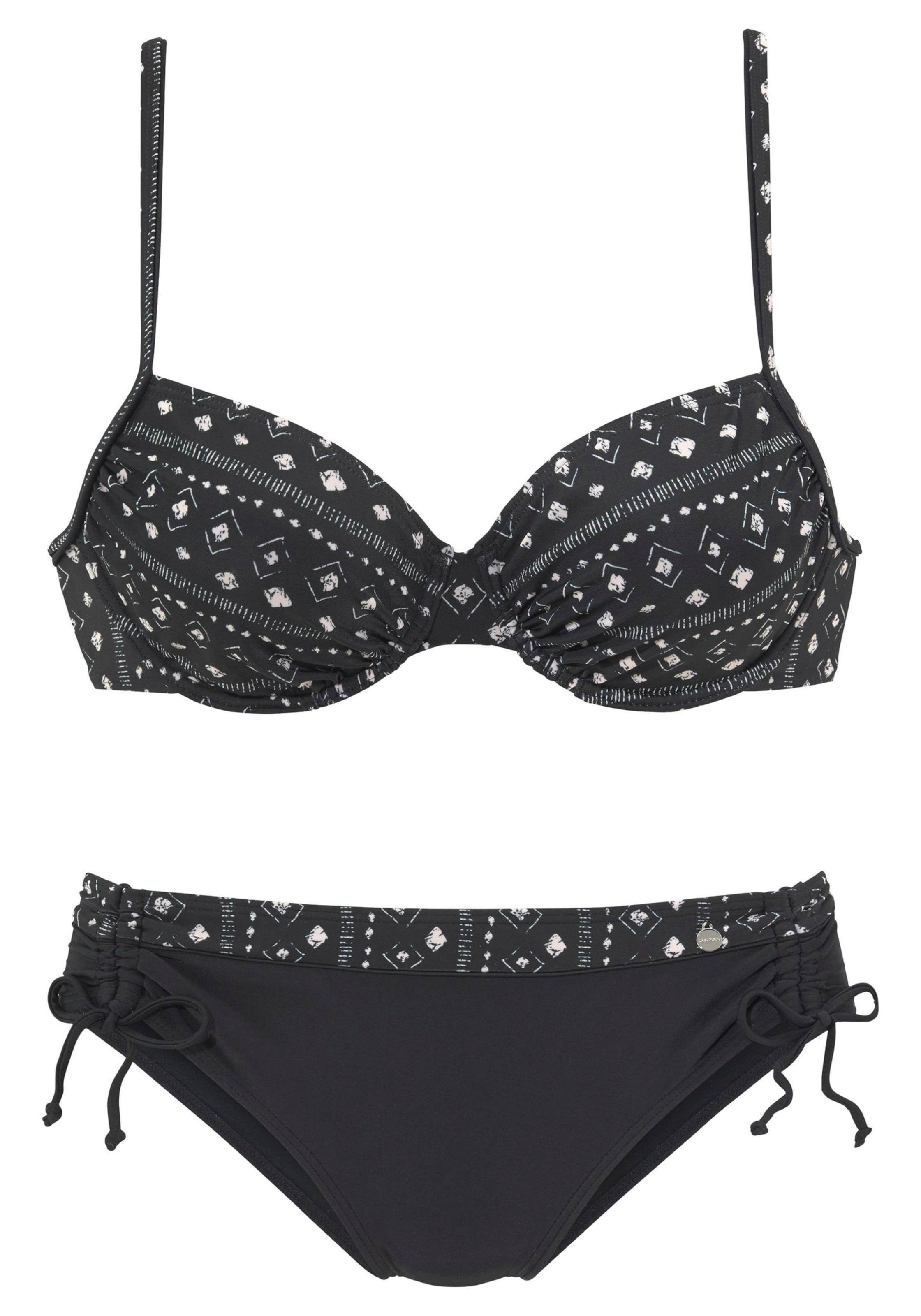 melns LASCANA Balconette Bikini: no priekšpuses