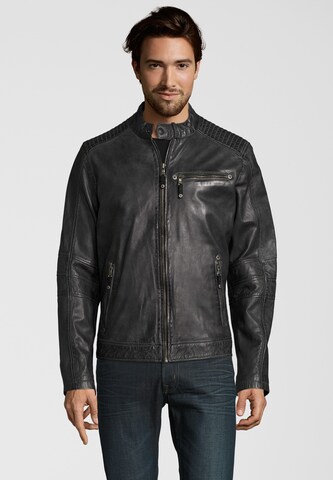 Miracle of Denim Lederjacke in Grau: Vorderseite