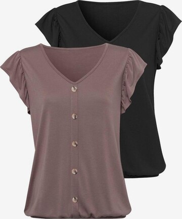 LASCANA Shirt in Grey: front